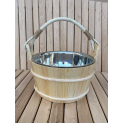 Pine Sauna Bucket with Stainless Steel Liner, 5 L - 0