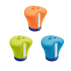 Floating dispenser with thermometer 