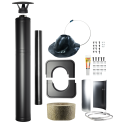 Steel insulated chimney set - HARVIA, black - 0