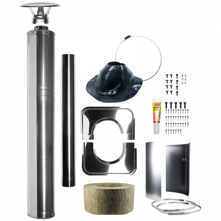 Steel insulated chimney set - HARVIA