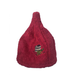Cotton sauna hat - BURGUNDY 