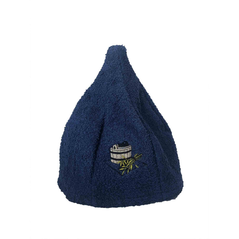 Cotton sauna cap - BLUE