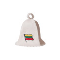 Sauna hat - Lithuanian flag, white - 0 Sauna hat - Lithuanian flag, white - 0