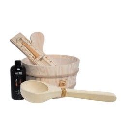 A set of sauna accessories 