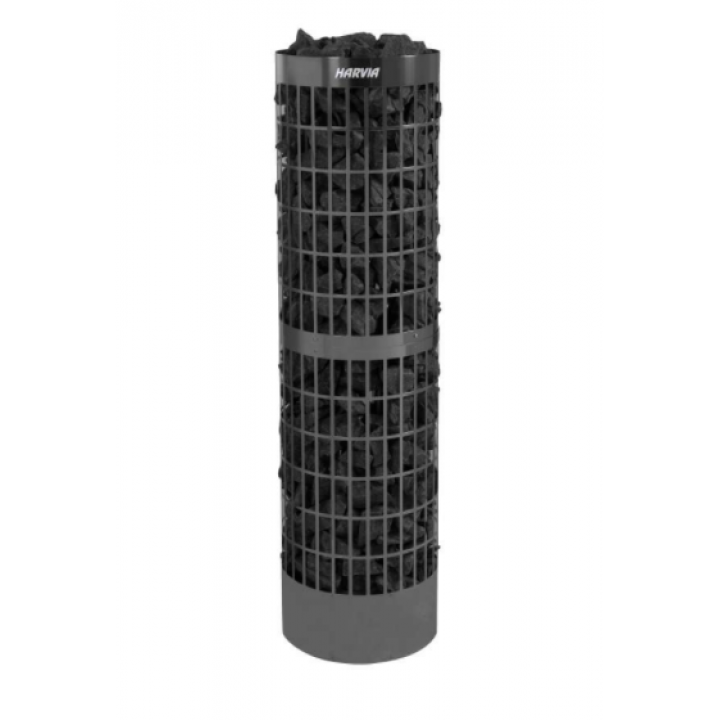 Electric sauna heater - HARVIA Cilindro Pro Black Steel PC100E/135E 10/13,2 kW