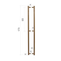 AD Door handle for glass doors L-1800 - 2 AD Door handle for glass doors L-1800 - 2
