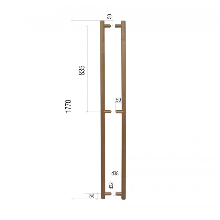 AD Door handle for glass doors L-1800
