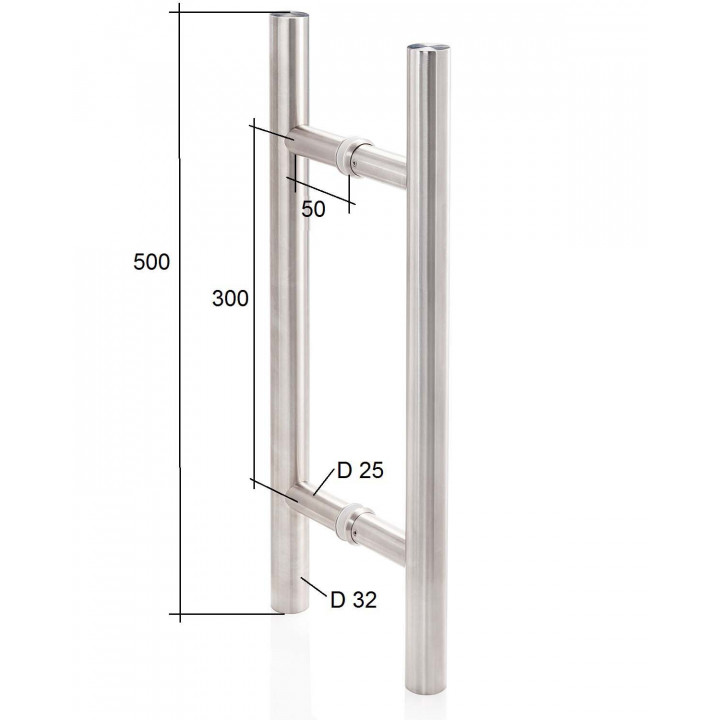 AD Door handle for glass doors Premium
