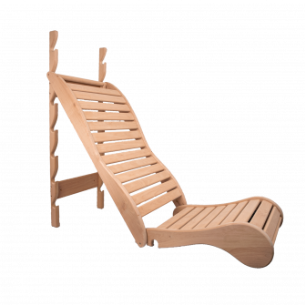 Relaxation bunk for sauna, black alder