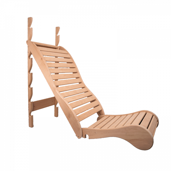Relaxation bunk for sauna, black alder