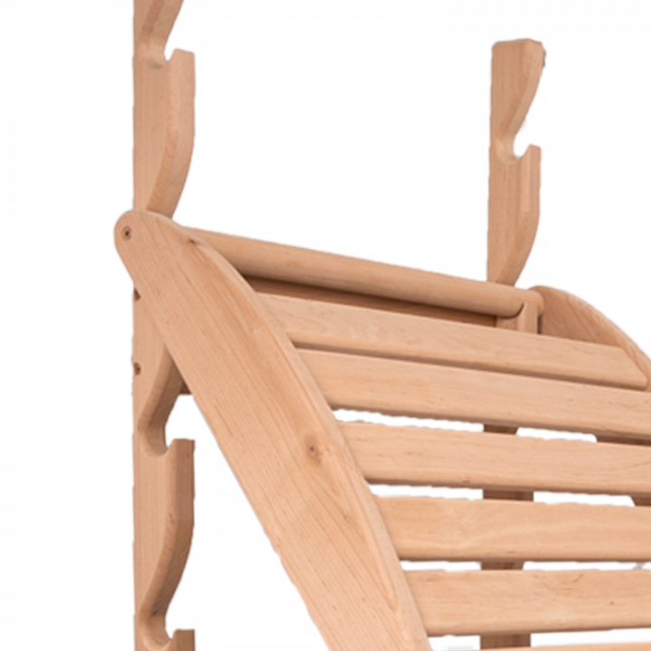 Relaxation bunk for sauna, black alder