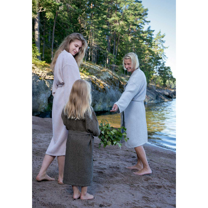 Bathrobe in a gift box, RENTO KENNO, light gray