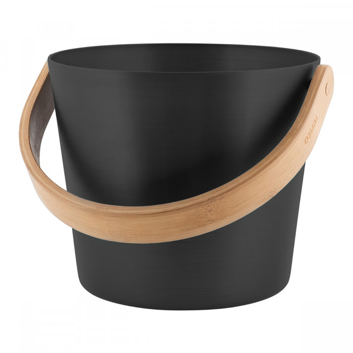 Aluminium pail - RENTO, black