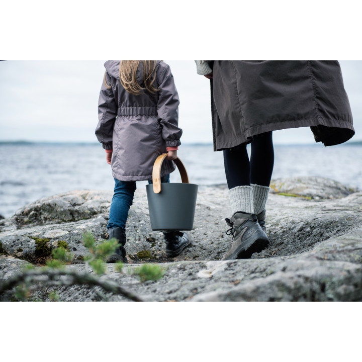 Aluminum bucket RENTO, grey 5 l