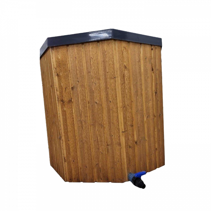 Cold plunge tub with wooden cladding, 550 l
