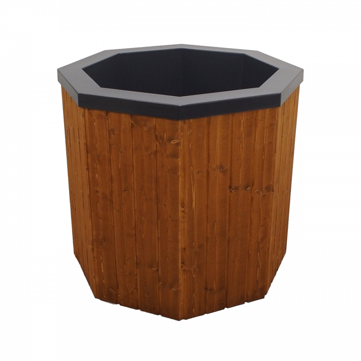 Cold plunge tub with wooden cladding, 550 l