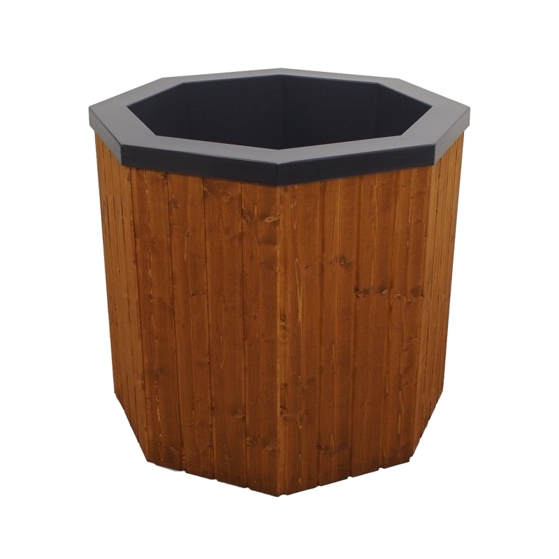 Cold plunge tub with wooden cladding, 200 l