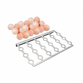 SAUFLEX salt balls for saunas – 18 pcs. set with stand