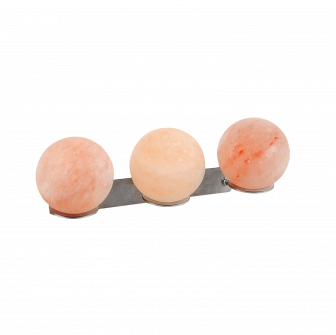 SAUFLEX Himalayan salt balls, with holder, 3 pcs