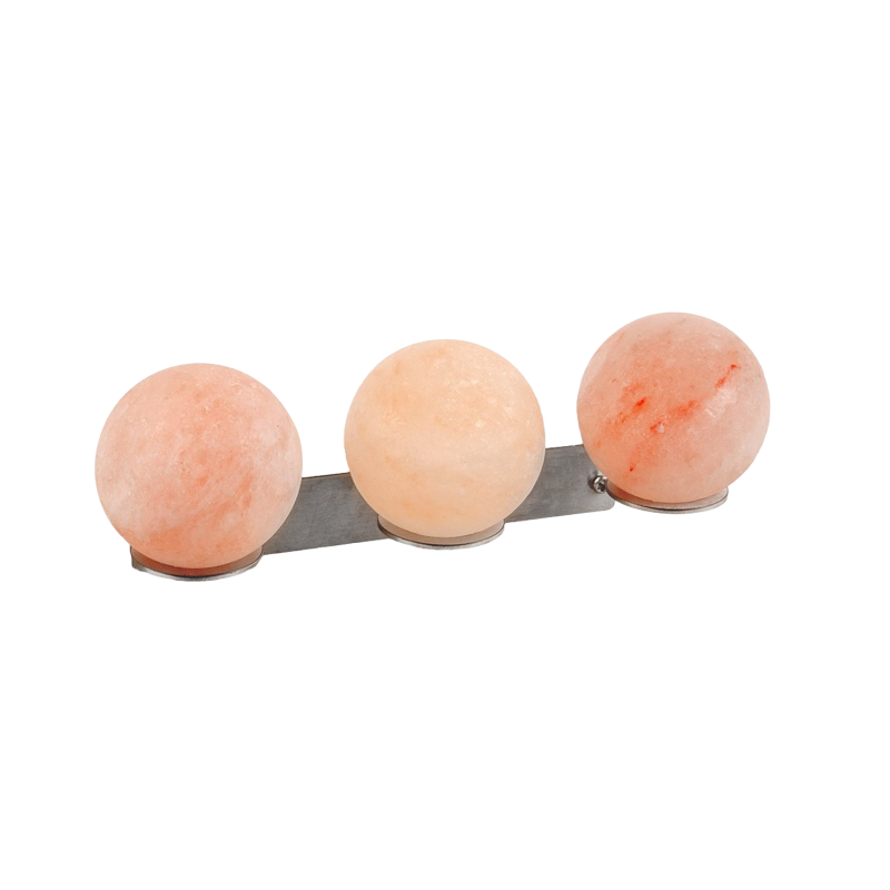 SAUFLEX Himalayan salt balls, with holder, 3 pcs