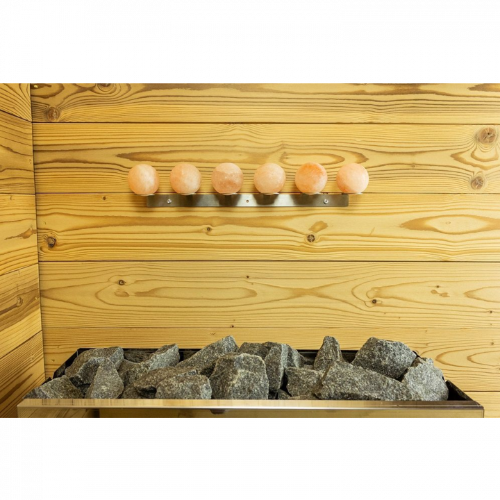 SAUFLEX Himalayan salt balls, with holder, 6 pcs