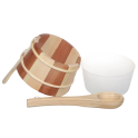 SAUFLEX wooden bucket and ladle 4 l, pine, cedar - 2