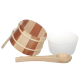 SAUFLEX wooden bucket and ladle 4 l, pine, cedar