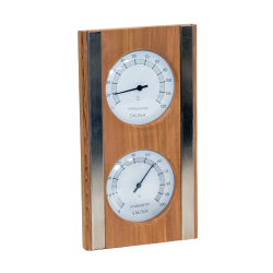 SAUFLEX thermo-hygrometer, cedar, white color 