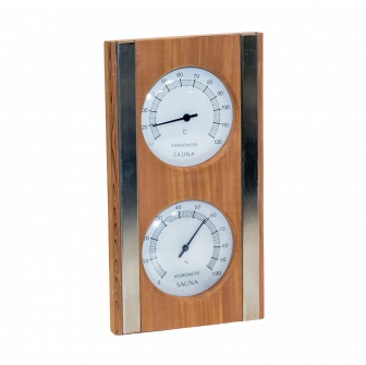 SAUFLEX thermo-hygrometer, cedar, white color