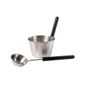 SAUNIA bucket and ladle stainless steel set 4 l - 0