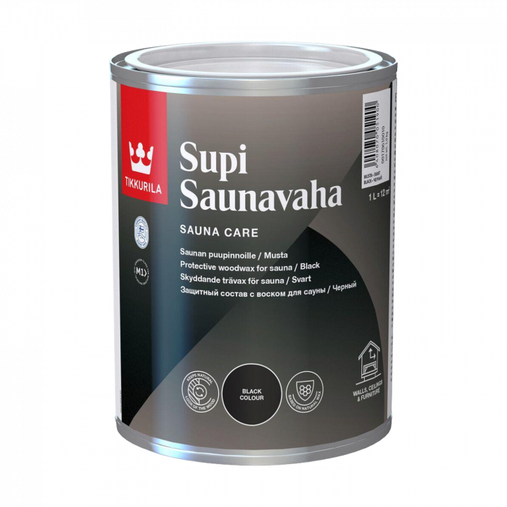 Tikkurila Supi Saunavaha 1 l, black