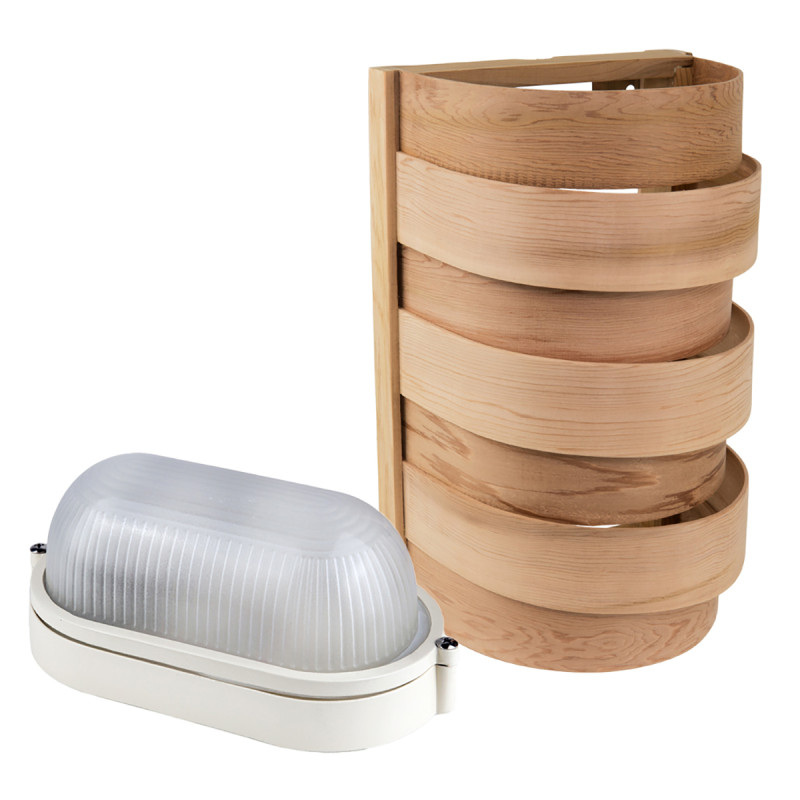 Sawo lamp and lattice set 917-D, cedar