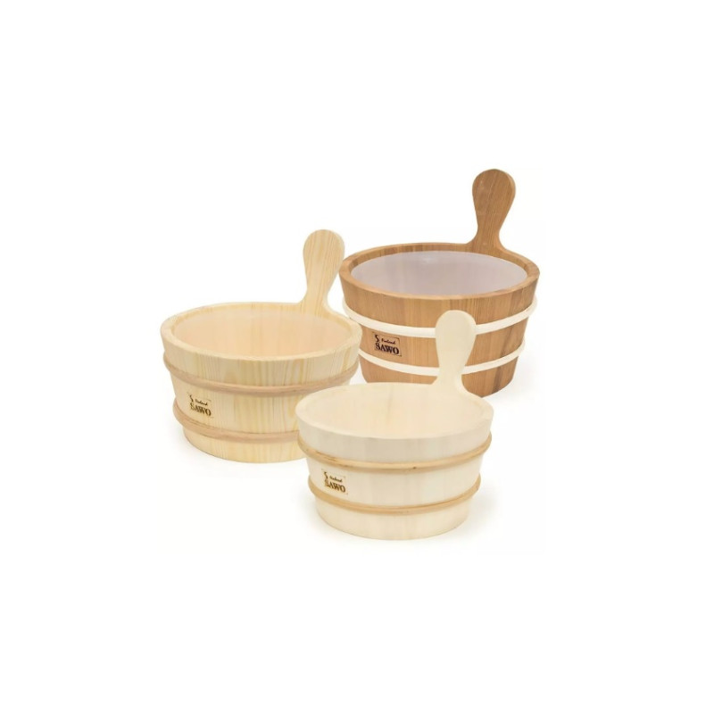 SAWO wooden bucket with wooden handle 4 l