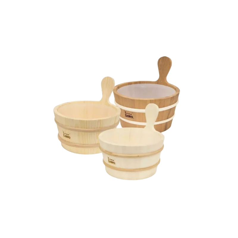 SAWO wooden bucket with wooden handle 4 l