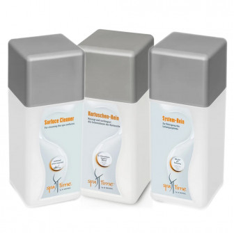 Cleaning kit for hot tub or spa, with filter