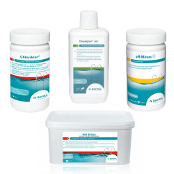Maintenance kit without chlorine, for pools with cassette filter  Maintenance kit without chlorine, for pools with cassette filter