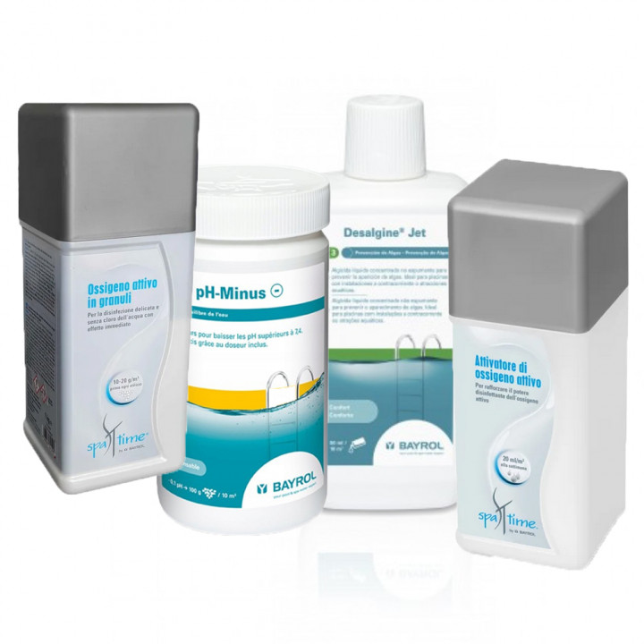 Maintenance kit for hot tub or hot tub, without chlorine