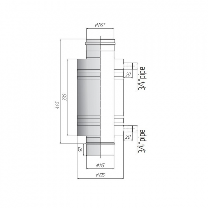 Heat exchanger 8 L, 430