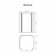SKAMET protective wall for P and PT model wood-burning sauna stoves, PW-M-set