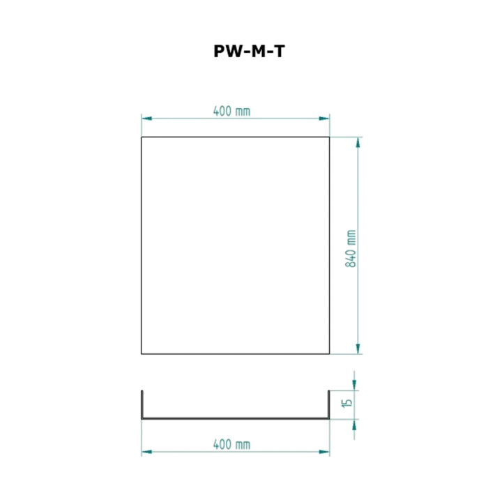 SKAMET protective wall for P and PT model wood-burning sauna stoves, PW-M-T
