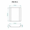 SKAMET protective wall for PS model wood-burning sauna stoves - 1