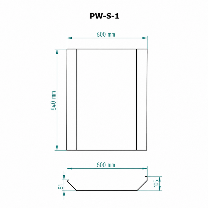 SKAMET protective wall for S and ST model wood-burning sauna stoves, PW-S-1