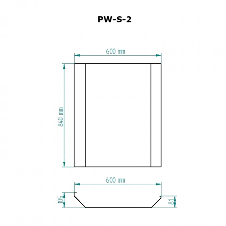 SKAMET protective wall for S and ST model wood-burning sauna stoves, PW-S-2