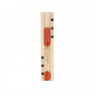 Hourglass for sauna - 15 min, red 50 x 275 x 35 mm