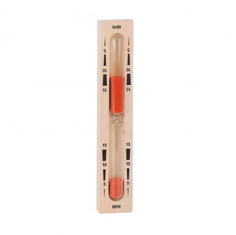 Hourglass for sauna - 15 min, red 55x320x35 mm
