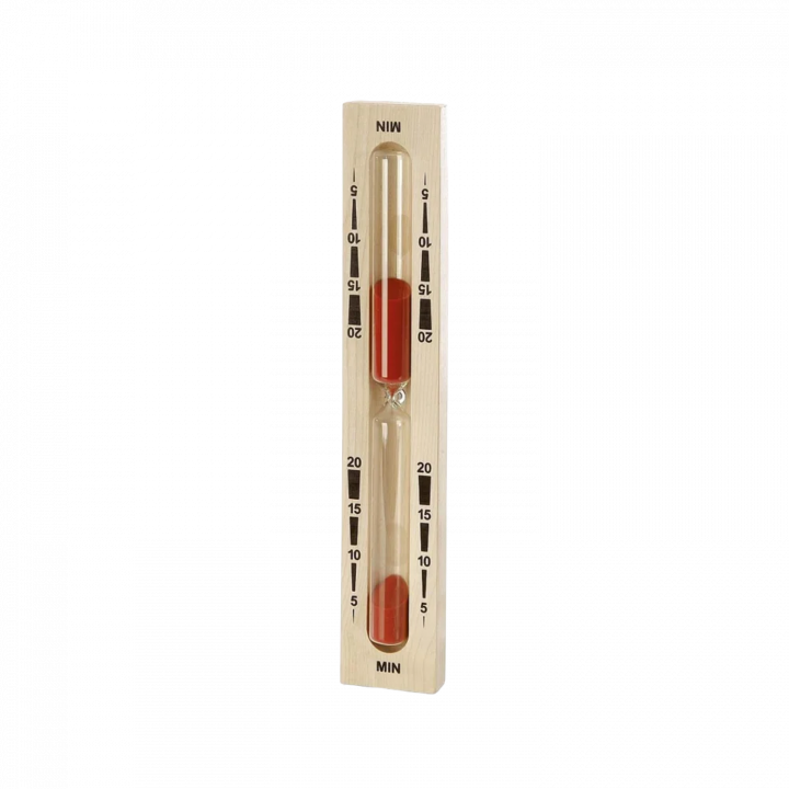 Hourglass for sauna - 20 minutes, red