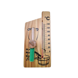 Hourglass - spirit thermometer, green 