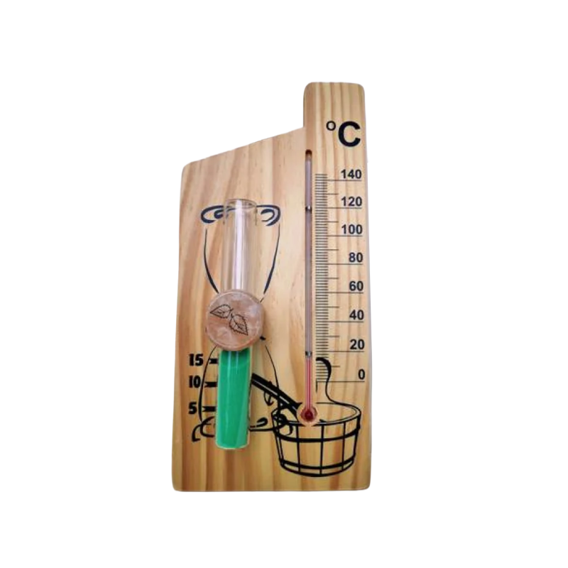 Hourglass - spirit thermometer, green