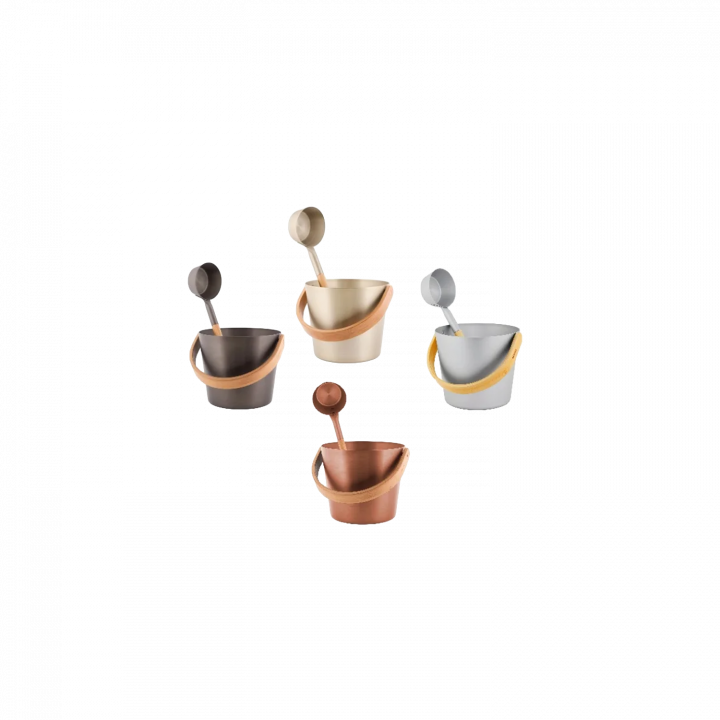 RENTO multicolor buckets and ladles set 5 l, copper