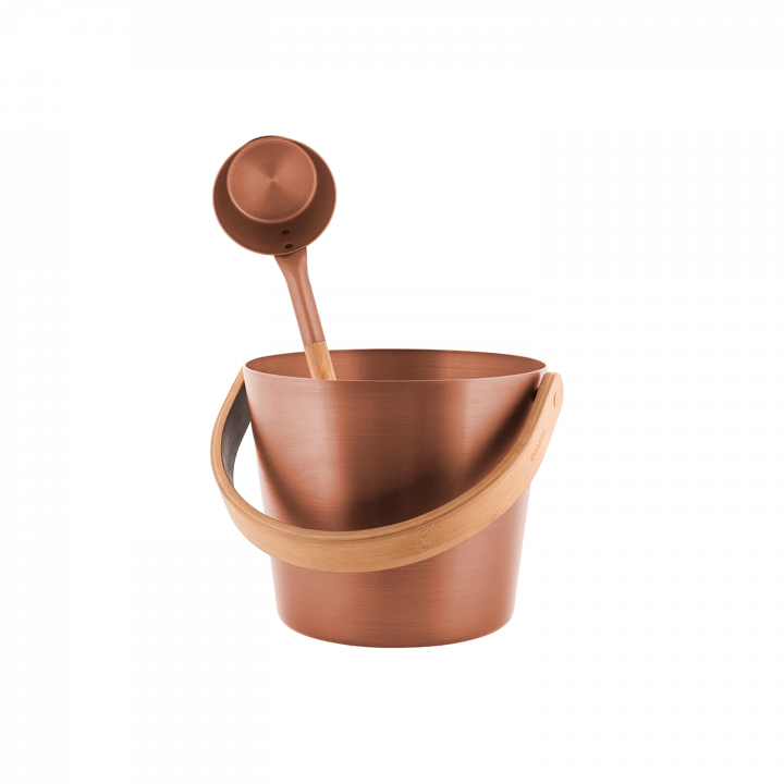 RENTO multicolor buckets and ladles set 5 l, copper